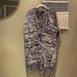 PURE HANDKNIT CARDIGAN WITH SAFETY PIN M/L